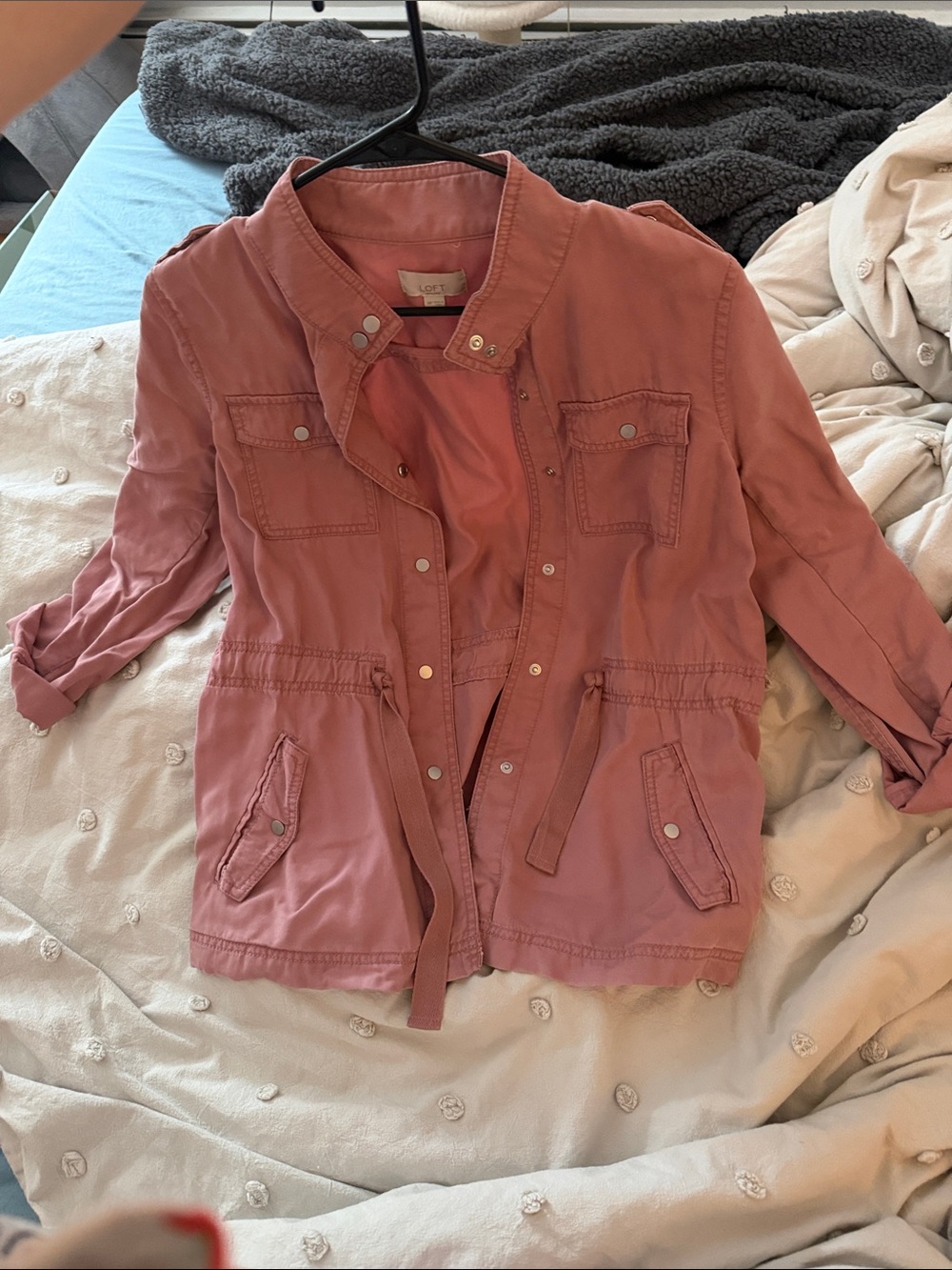 LOFT Rose Utility Jacket with Snap Pockets